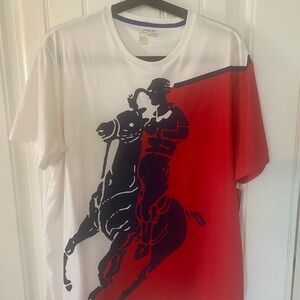 Polo by Ralph Lauren White & Red Graphic Polo Player Tee